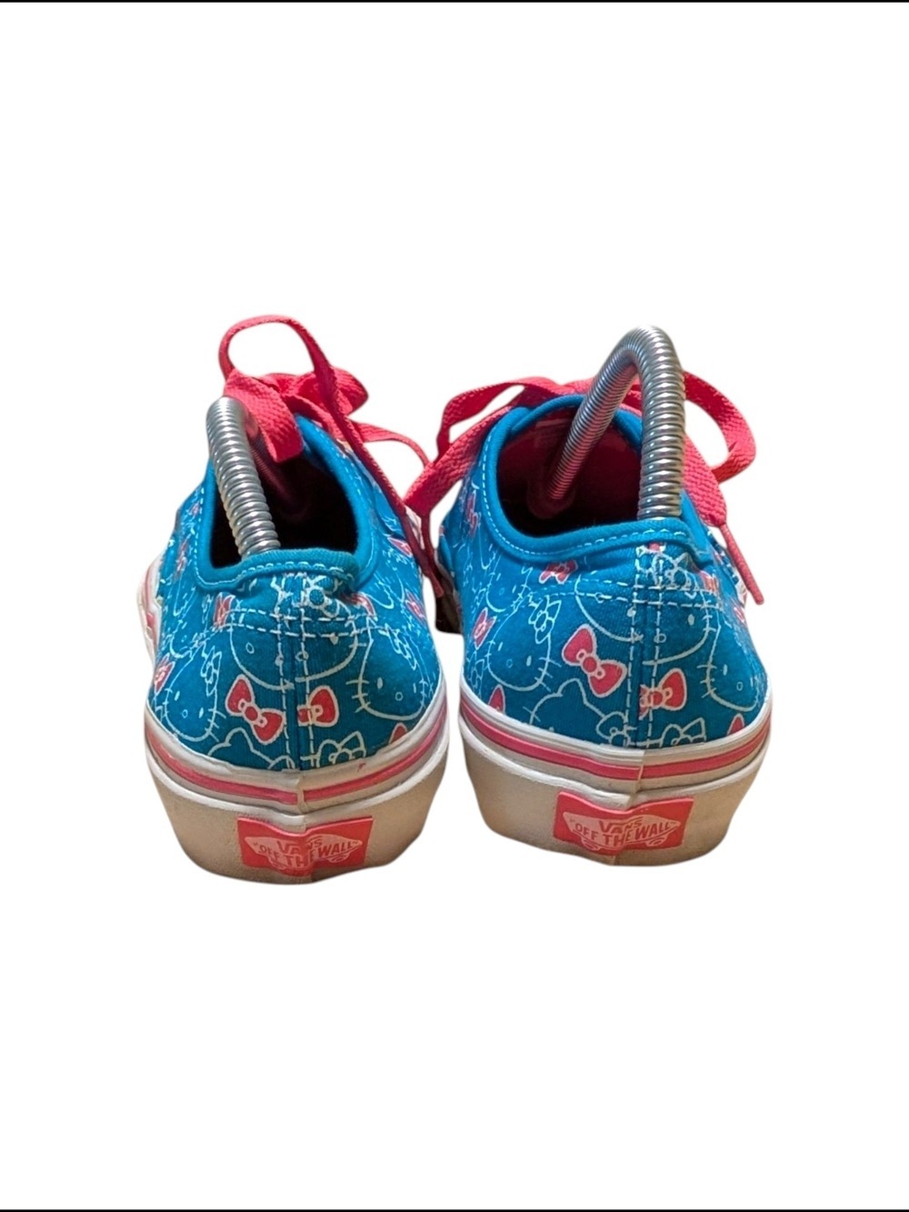 Vans Blue Hello Kitty Canvas Sneakers Pink Laces - Picture 3 of 9